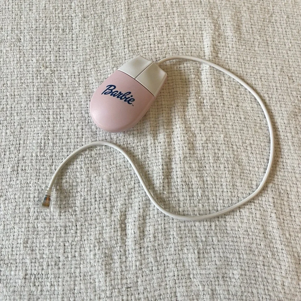 Vintage Barbie B Book‎ Laptop Mouse 1999 Mouse Pad PLUG IN COMPUTER TOY TESTED